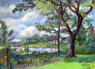campo en el verano de 1946 paisaje Pinturas al óleo